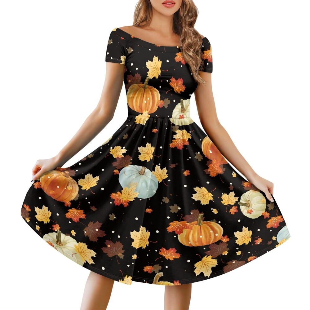 2609 Fall Dresses Wedding Guest Plus Size Thanksgiving Dress Outfits